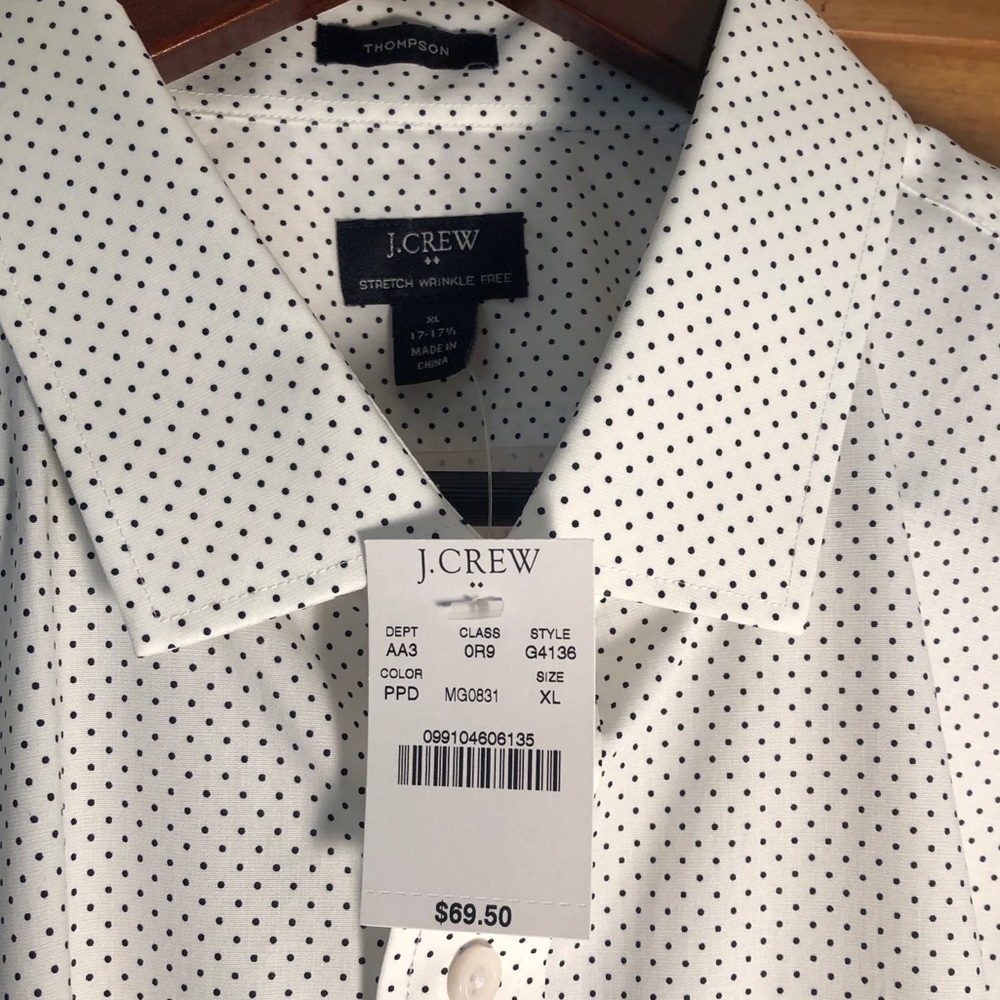Brand New J Crew Button Up. Size XL. 17-17.5 neck - Picture 5 of 5